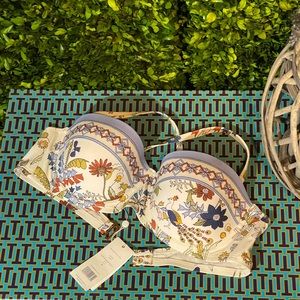 NWT! Tory Burch Meadow Folly Bikini Top XL